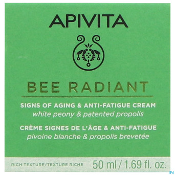 Apivita bee radiant sign ag.&a/f. gel cr rich 50ml