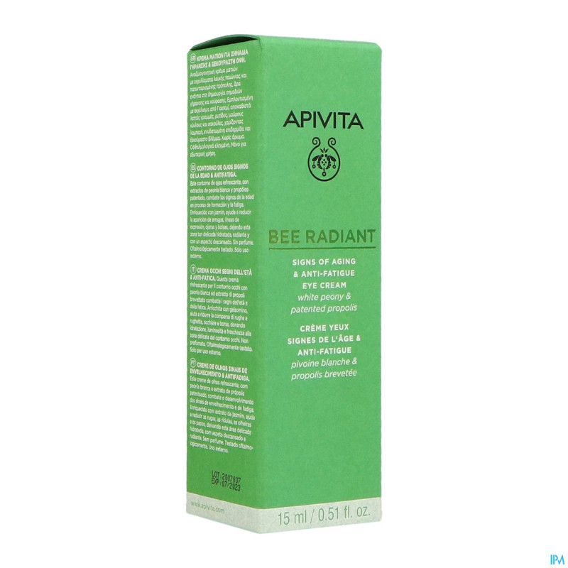 Apivita bee radiant sign ag.&a/fatigue eye cr 15ml