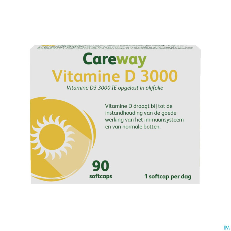 Careway vitamine d 3000iu    softcaps 90