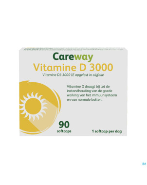 Careway vitamine d 3000iu    softcaps 90