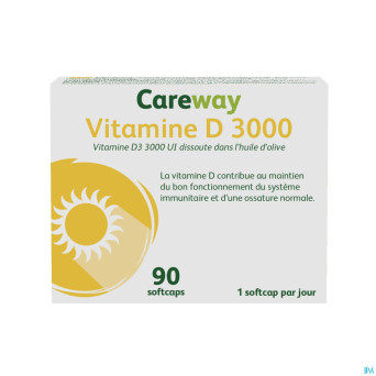 Careway vitamine d 3000iu    softcaps 90