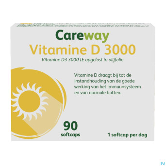 Careway vitamine d 3000iu    softcaps 90