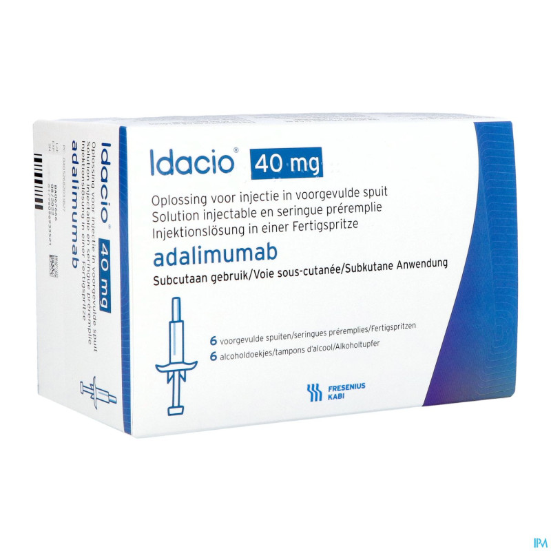 Idacio 40mg/0,8ml sol inj 50mg/ml seringue prer. 6