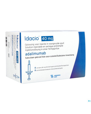 Idacio 40mg/0,8ml sol inj 50mg/ml seringue prer. 6