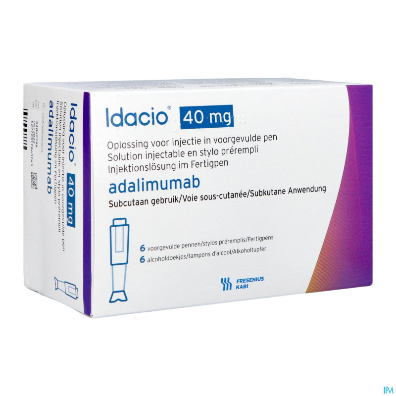 Idacio 40mg/0,8ml sol inj 50mg/ml stylo prer. 6