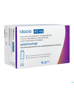 Idacio 40mg/0,8ml sol inj 50mg/ml stylo prer. 6