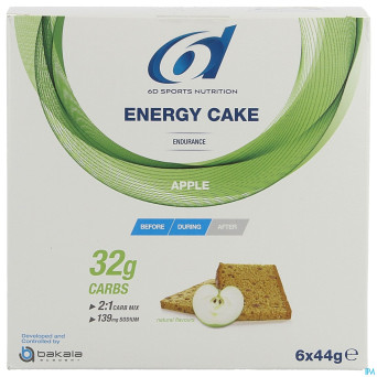 6d sixd energy cake apple    6x44g