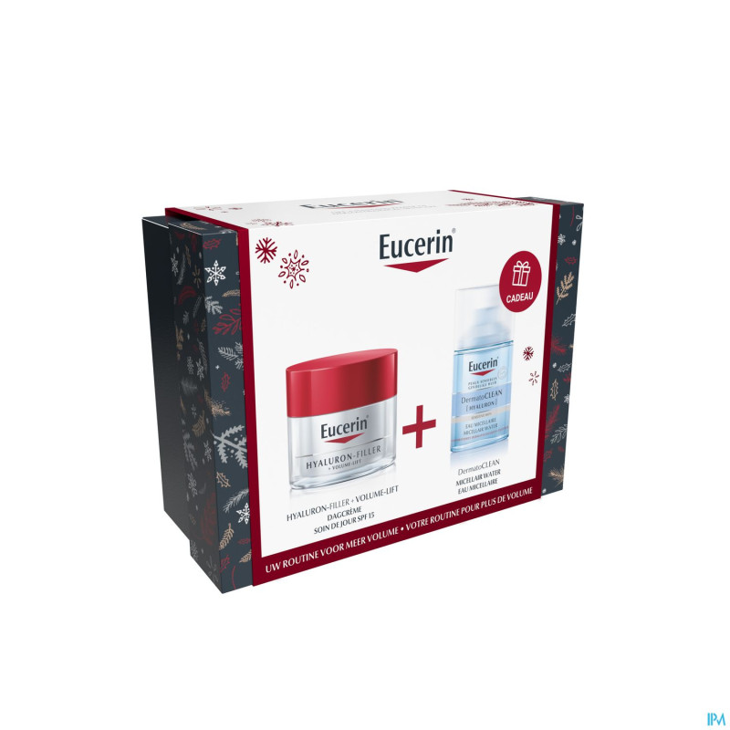 Eucerin xmas box a/age h.fil+vol.free derm.cl100ml