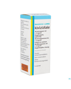 Kivizidiale 40mcg/ml + 5mg/ml collyre sol 1x2,5ml