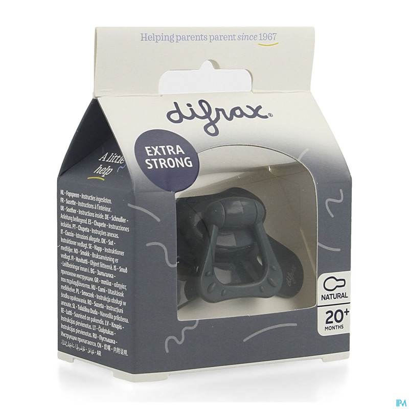 Difrax sucette natural 20m+ uni bleu