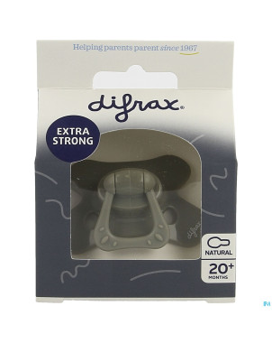 Difrax sucette natural 20m+ uni gris