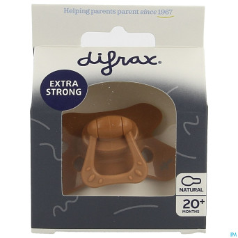 Difrax sucette natural 20m+ uni rouge brique