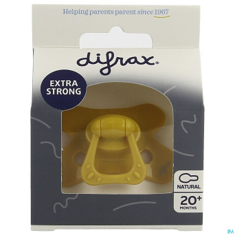 Difrax sucette natural 20m+ uni jaune ocre