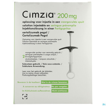 Cimzia 200mg abacus sol inj ser. prer. 2 + 2 tamp.