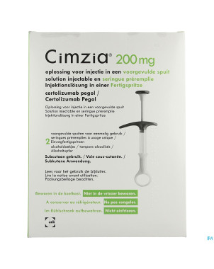 Cimzia 200mg abacus sol inj ser. prer. 2 + 2 tamp.