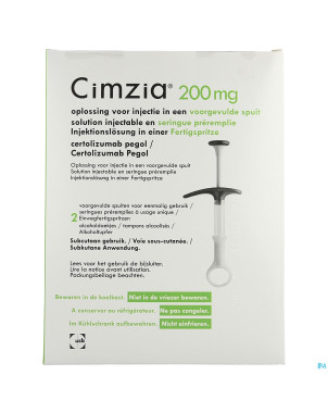 Cimzia 200mg abacus sol inj ser. prer. 2 + 2 tamp.