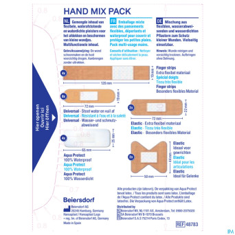 Hansaplast pansements hand mix pack    strips 20