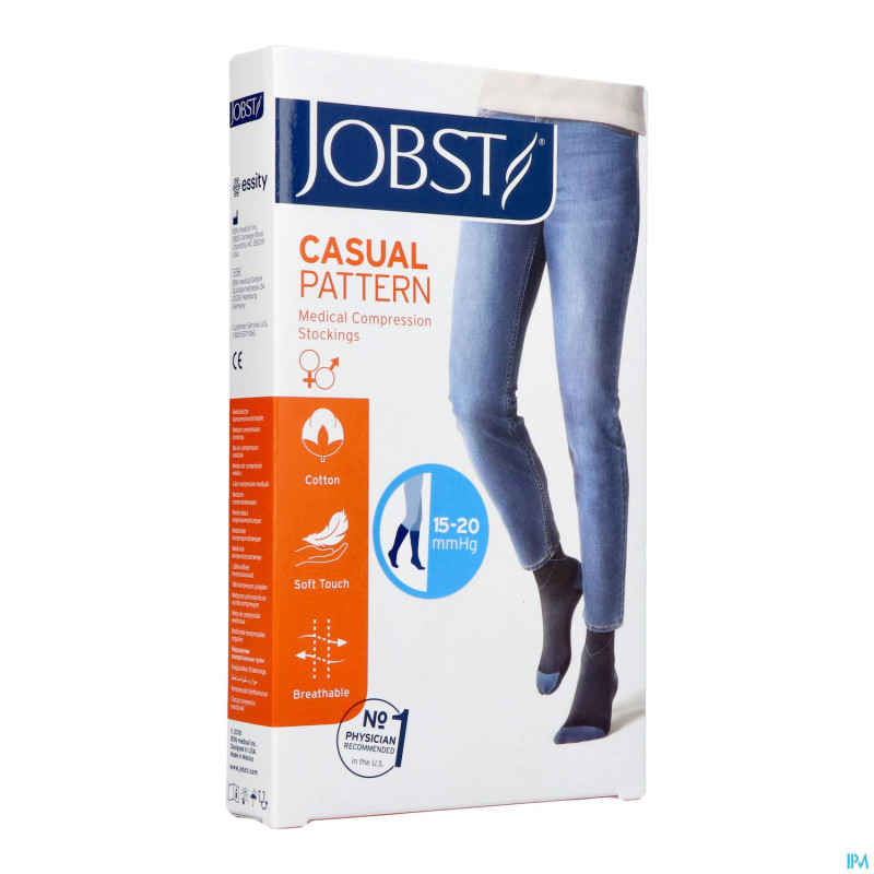 Jobst casual pattern 15-20 ad lfc grey 1