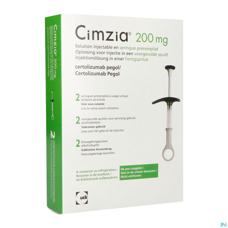 Cimzia 200mg orifarm sol inj ser preremp.  2 x 1ml