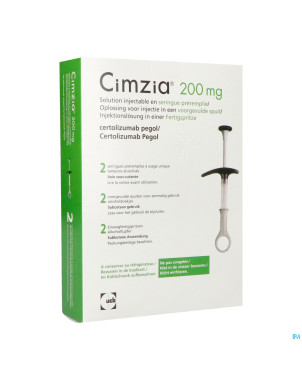 Cimzia 200mg orifarm sol inj ser preremp.  2 x 1ml