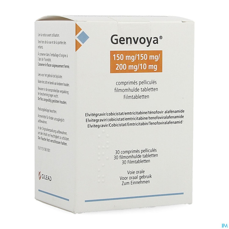 Genvoya 150/150/200/10 orifarm    comp pell 30