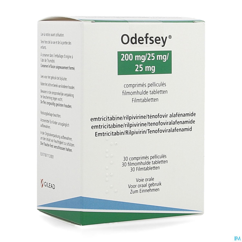 Odefsey 200mg/ 25mg/ 25mg orifarm comp pell  30