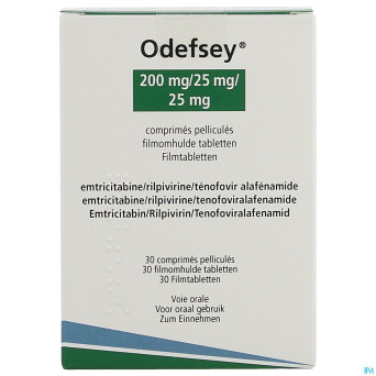 Odefsey 200mg/ 25mg/ 25mg orifarm comp pell  30