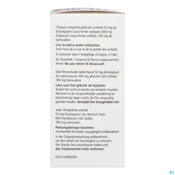 Triumeq 50/600/300mg orifarm comp pell  30