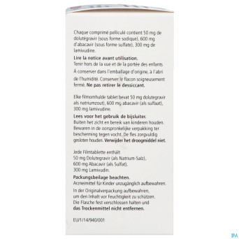 Triumeq 50/600/300mg orifarm comp pell  30