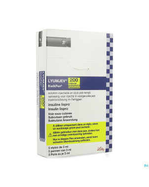 Lyumjev 200ui/ml kwikpen sol inj stylo prer. 5x3ml