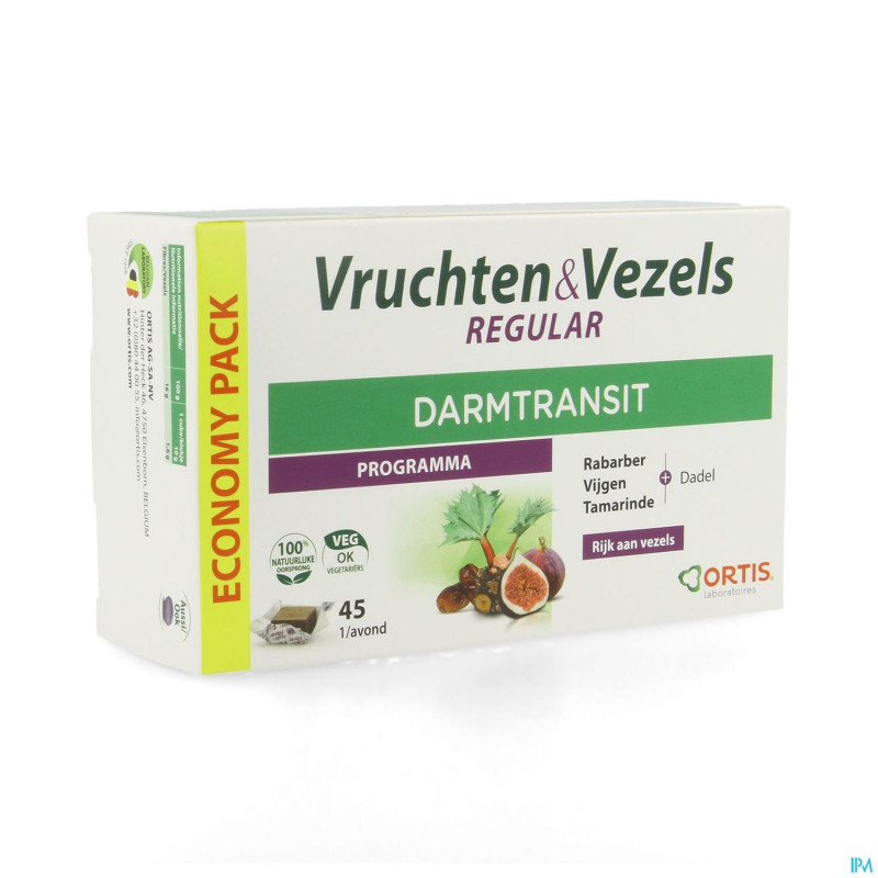 Ortis fruits & fibres regular ecopack cube 45