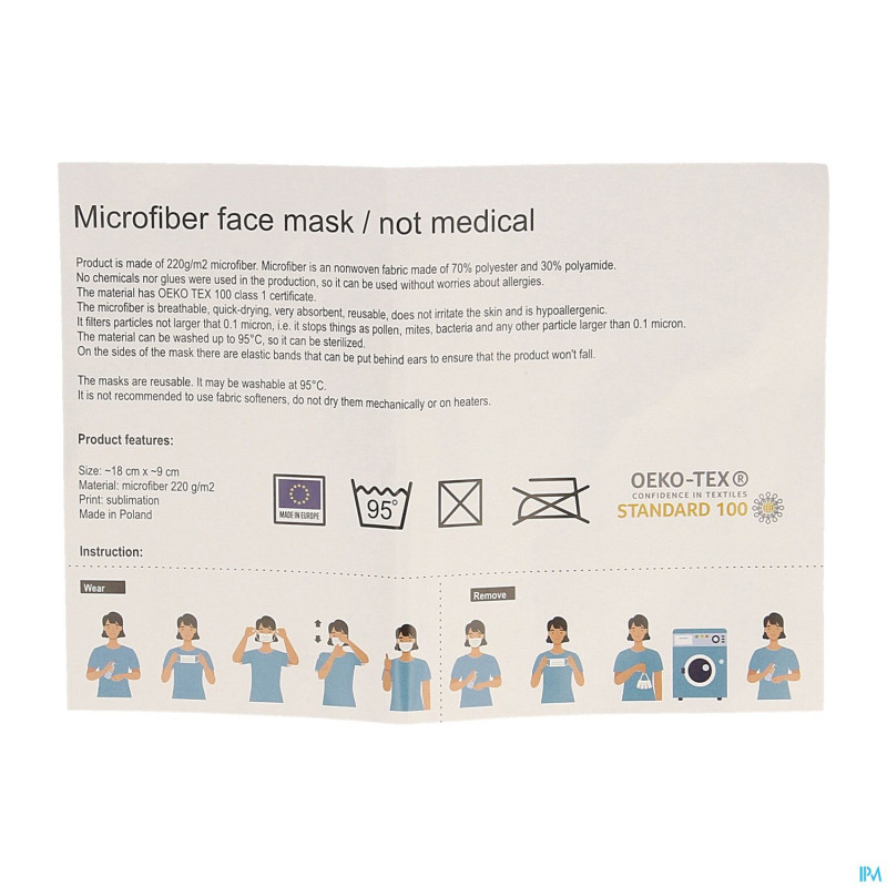 Masques reutilisable microfibre   1