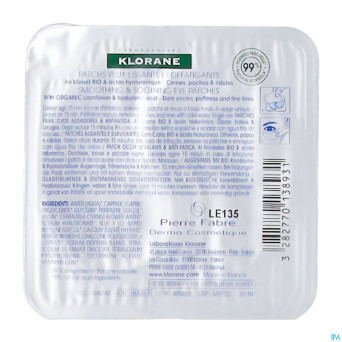 Klorane visage bleuet patchs defatig. express 1x2