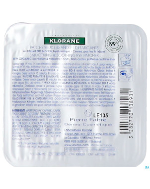 Klorane visage bleuet patchs defatig. express 1x2
