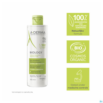 Aderma biology eau micellaire dermatologique 400ml