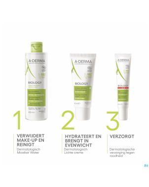 Aderma biology eau micellaire dermatologique 400ml