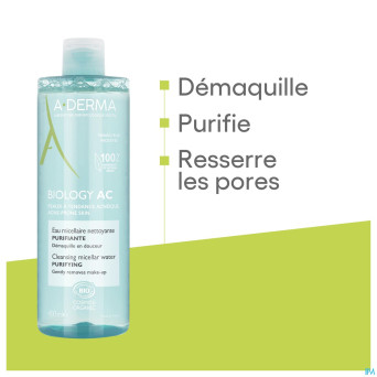 Aderma biology eau micellaire dermatologique 400ml
