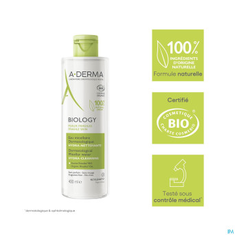 Aderma biology eau micellaire dermatologique 400ml