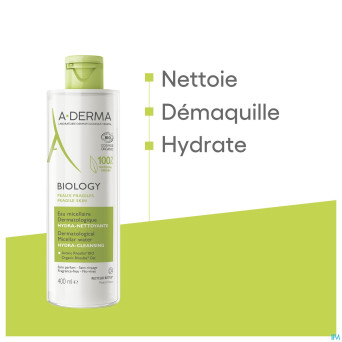 Aderma biology eau micellaire dermatologique 400ml