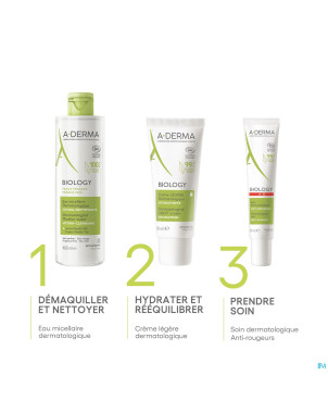 Aderma biology eau micellaire dermatologique 400ml