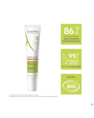 Aderma biology soin dermatologique apaisant   40ml
