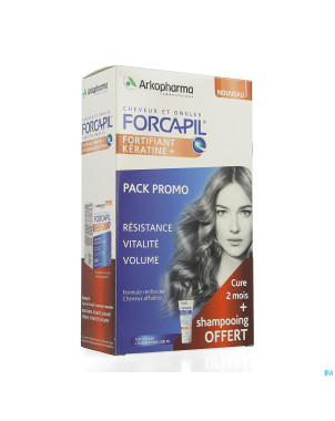 Forcapil pack decouverte caps 2x60+sh 200ml grat.