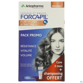 Forcapil pack decouverte caps 2x60+sh 200ml grat.
