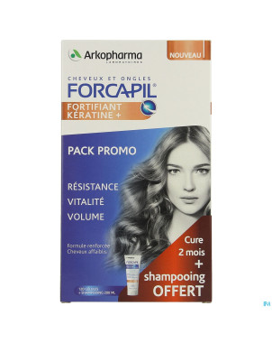 Forcapil pack decouverte caps 2x60+sh 200ml grat.