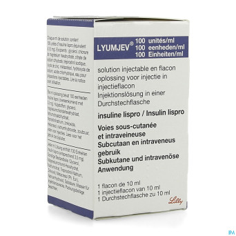 Lyumjev 100ui/ml sol inj fl inj verre 1 x 10ml