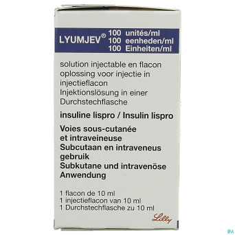 Lyumjev 100ui/ml sol inj fl inj verre 1 x 10ml