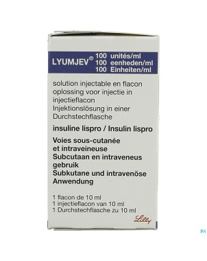 Lyumjev 100ui/ml sol inj fl inj verre 1 x 10ml