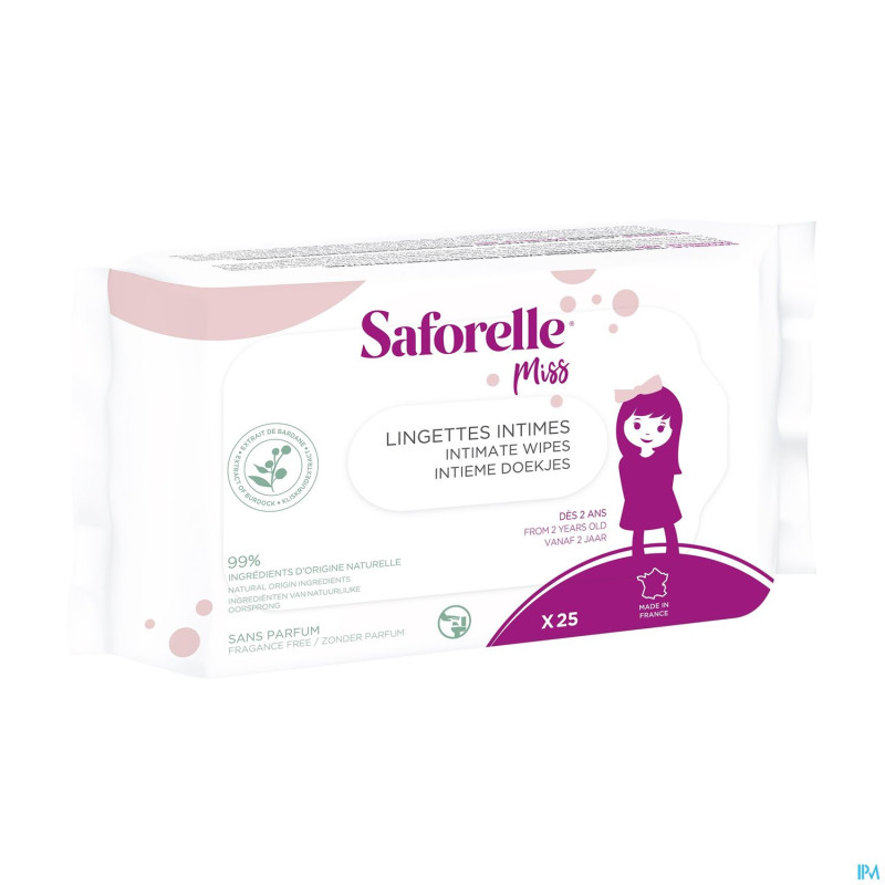Saforelle miss lingette biodegradable    25