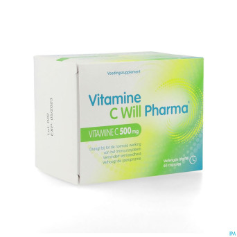 Vitamine c  500mg will pharma lib.prol.   caps  60