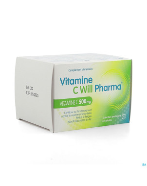 Vitamine c  500mg will pharma lib.prol.   caps  60